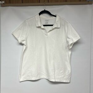 L.L. Bean Classic Cream Polo Shirt